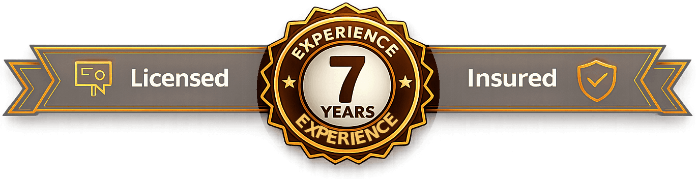 Licensed, 7 years experience, insured