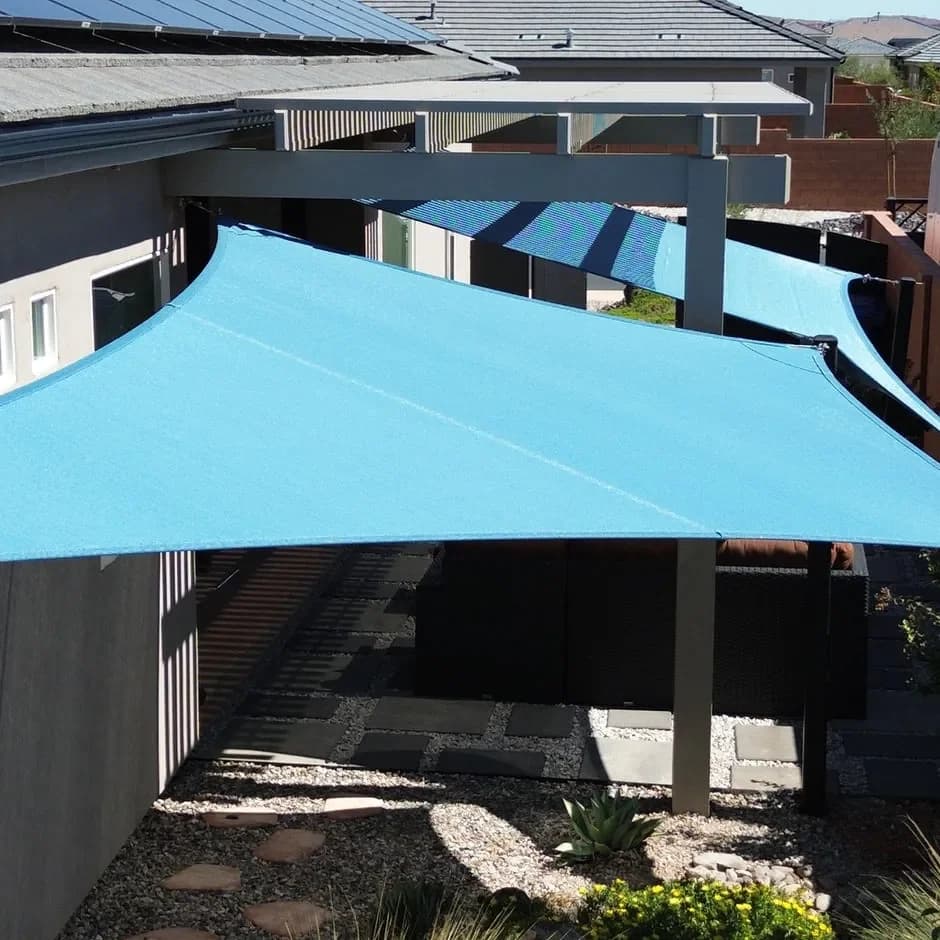 Outdoor shade sail over a Phoenix space