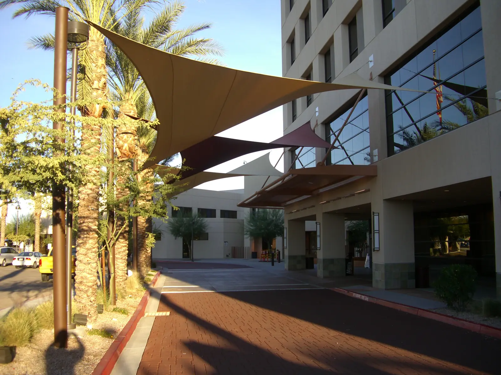 Commercial shade sail venue